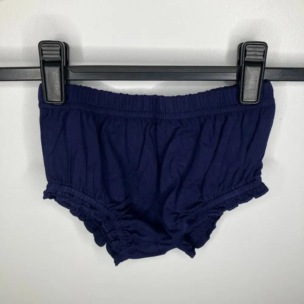 NWT LITTLE SLEEPIES Navy Long Sleeve Flutter Tutu Dress Bloomers 6/12 Months